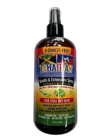 JAHAITIAN COMBINATION BRAIDS AND EXTENTIONS SPRAY XTRA DRY HAIR