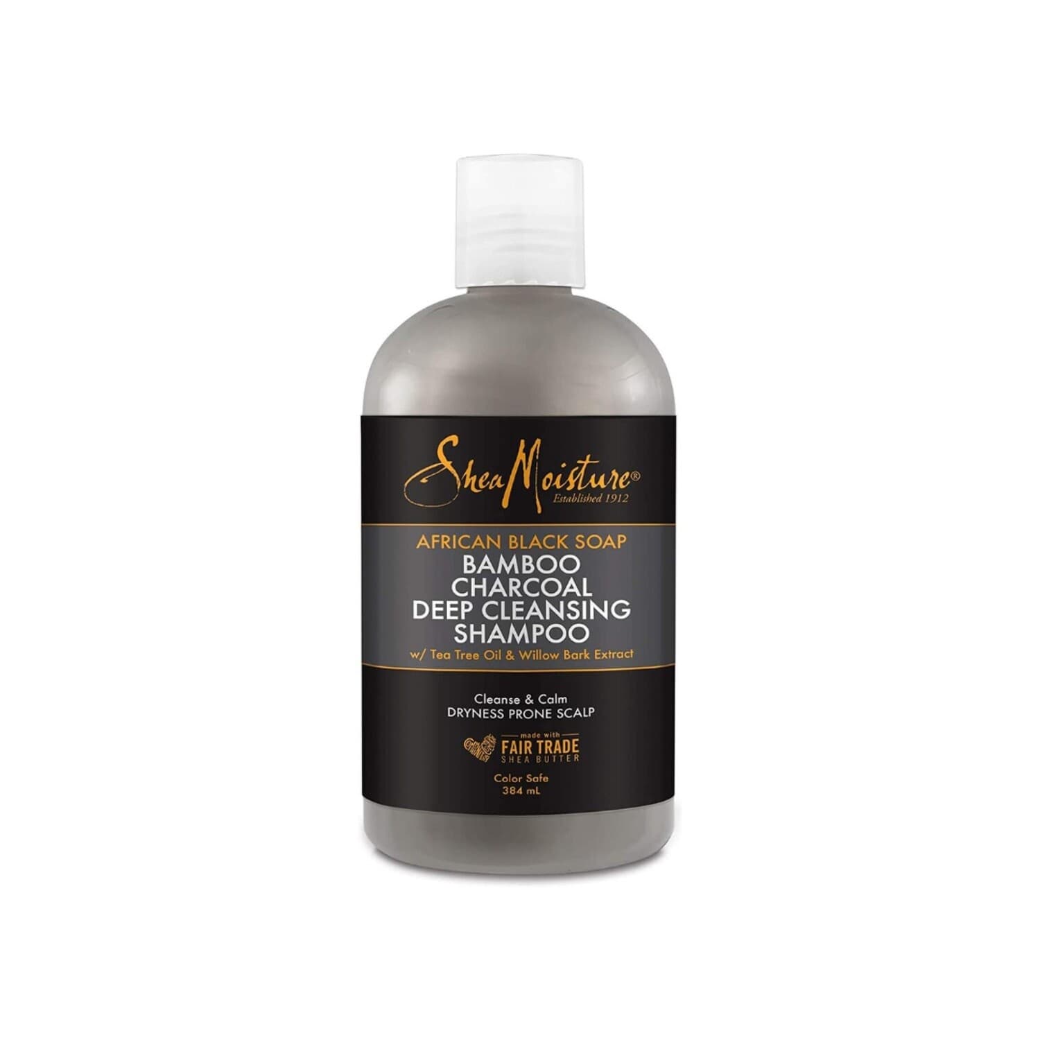 SheaMoistrure African Black Soap Bamboo Charcoal Deep Cleansing Shampoo