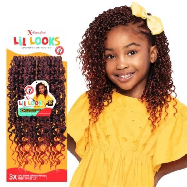 X-Pression Lil Looks 3X Passion Water Wave Feed Twist 10"