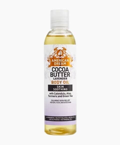 American Dream Cocoa Butter Lavender Body Oil Skin Soothing