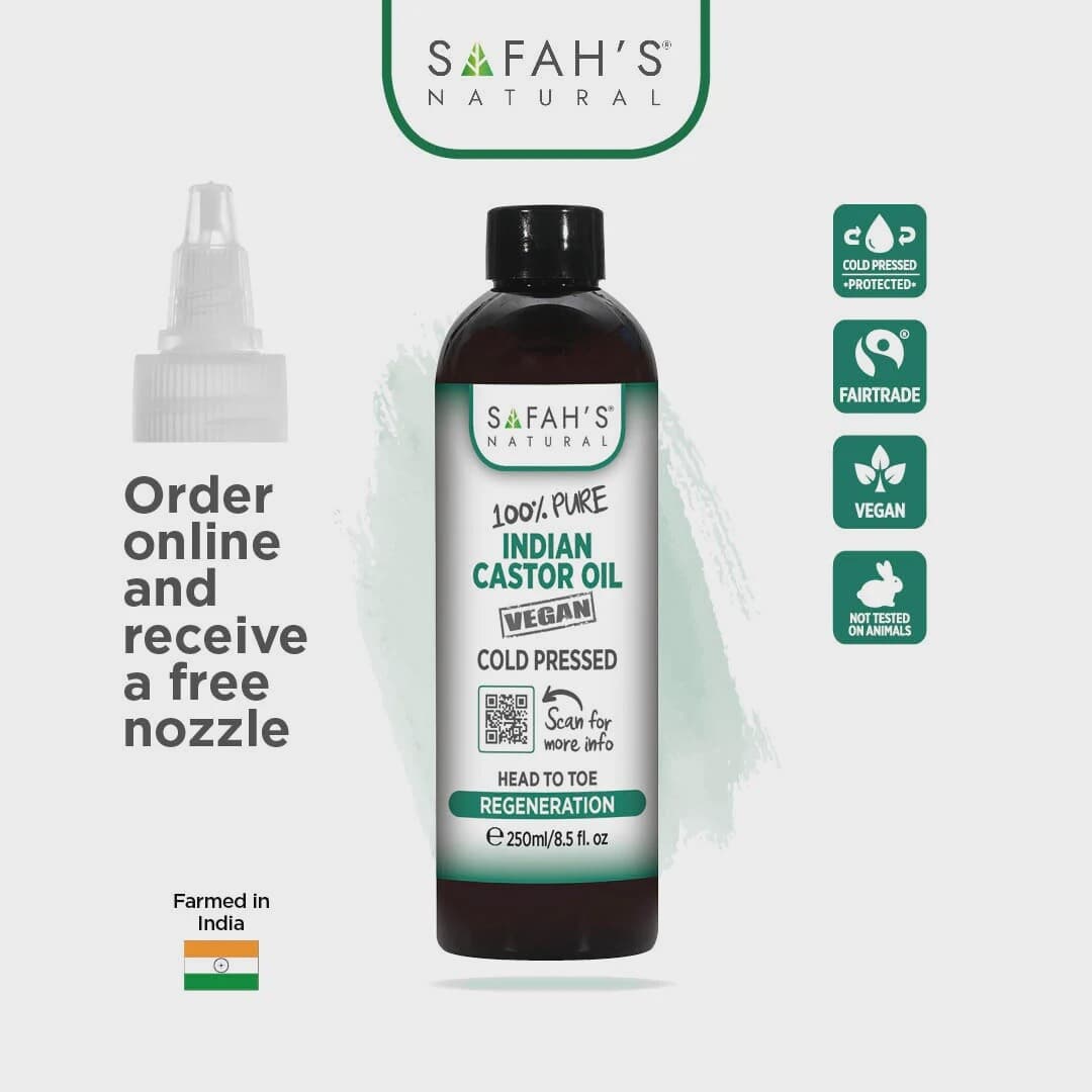 SAFAH'S 100% PURE INDIA CASTOR OIL COLD PRESSED