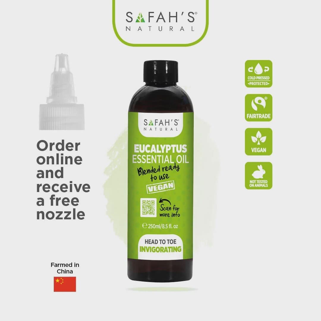 SAFAH'S NATURAL EUCALYPTUS ESSENTIAL OIL BLENDED READY TO USE