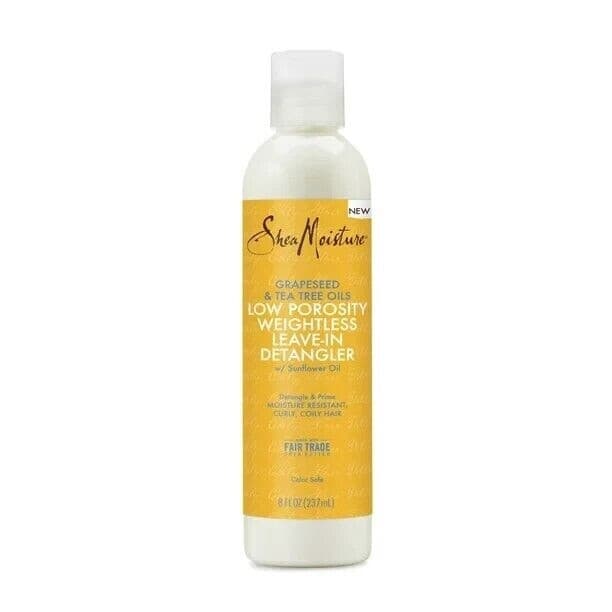 SHEA MOISTURE GRAPESEED &TEA TREE OILS LOW POROSITY WEIGHTLESS LEAVE IN DETANGLER / 237ML
