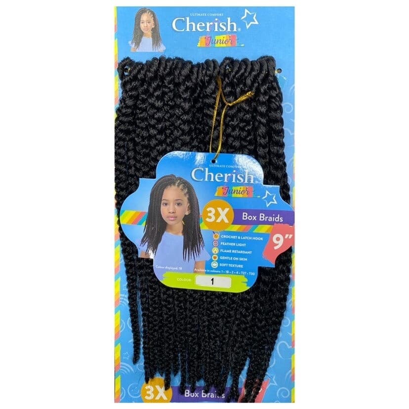 CHERISH JUNIOR BULK 3X BOX BRAID 9"