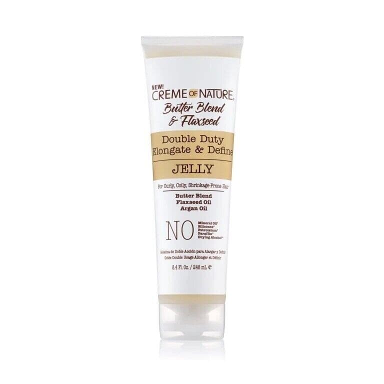 CREME OF NATURE BUTTER BLEND & FLAXSEED DOUBLE DUTY ELONGATE & DEFINE JELLY