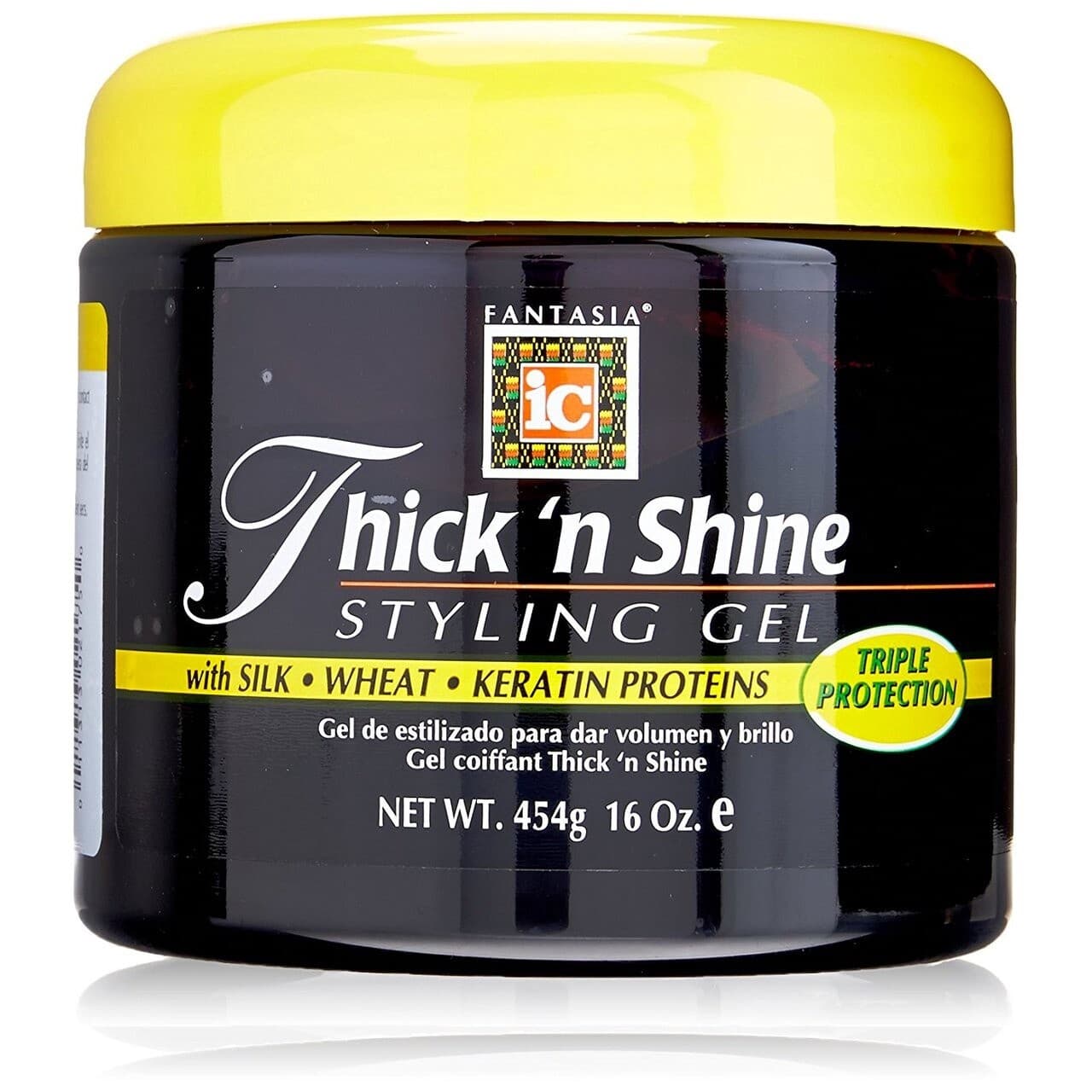 FANTASIA IC THICK N SHINE STYLING GEL WITH SILK, WHEAT, KERATIN PROTEIN / 454G / 16FL.OZ