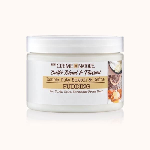 CREME OF NATURE BUTTER BLEND & FLAXSEED DOUBLE DUTY STRETCH & DEFINE PUDDING
