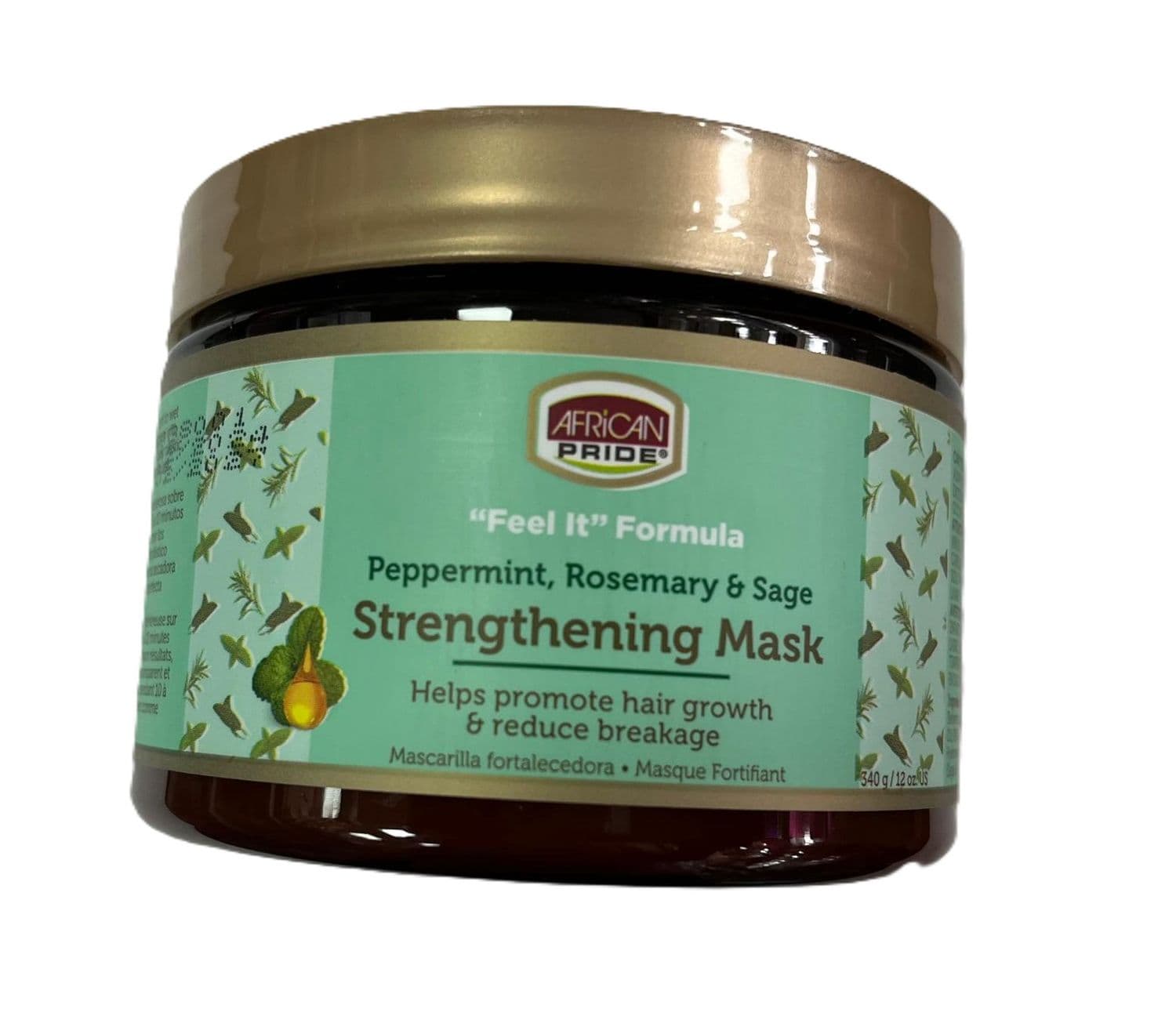 AFRICAN PRIDE FEEL IT FOMULA PEPPERMINT ROSEMARY &SAGE STRENTHENING MASK