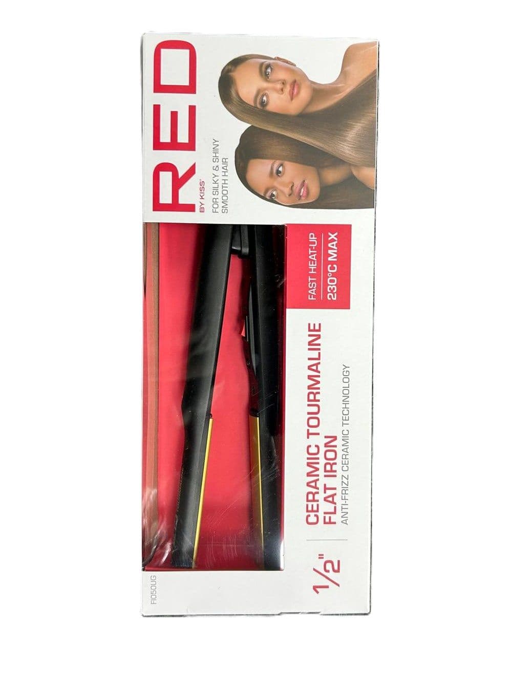 RED FLAT IRON 1/2" CERAMIC TOURMALINE UK