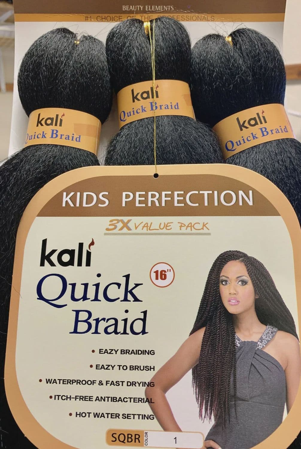 iKALI QUICK BRAID KID PERFECTION 3X VALUE PACK PRE STRECHED