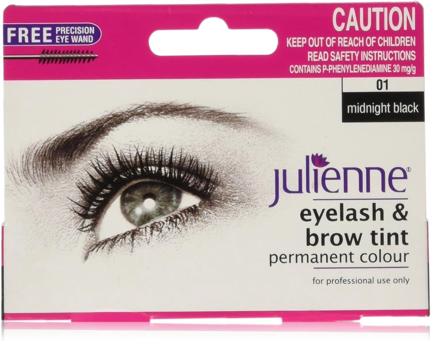 JULIENNE EYELASH &BROW TINT -MIDNIGHT BLACK