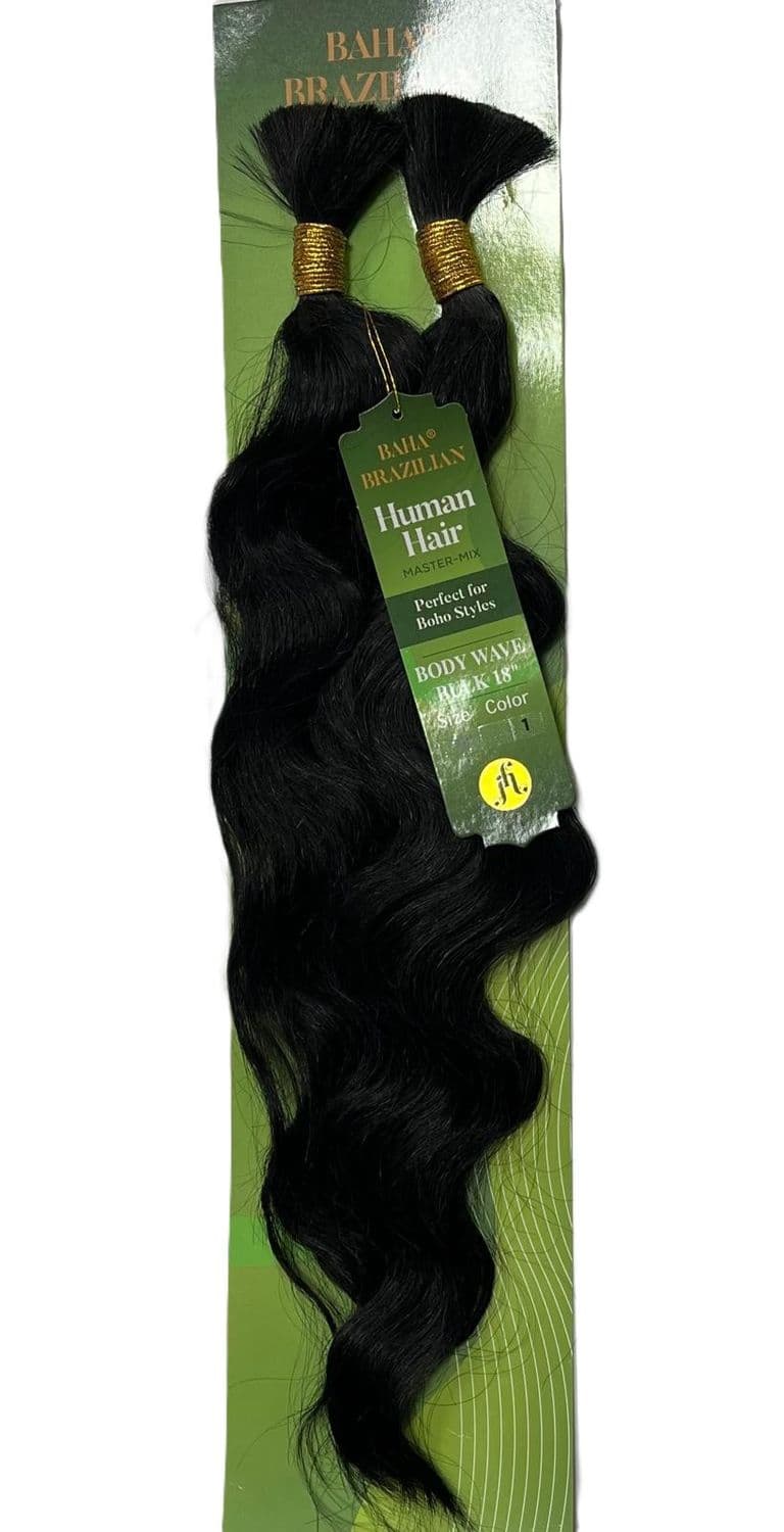JAZZY BAHA BRAZILIAN HUMAN HAIR MASTER MIX BODY WAVE BULK 18"